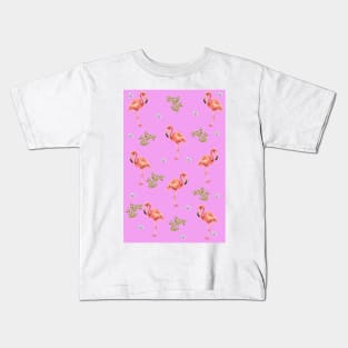 Awesome Flamingo Print Kids T-Shirt
